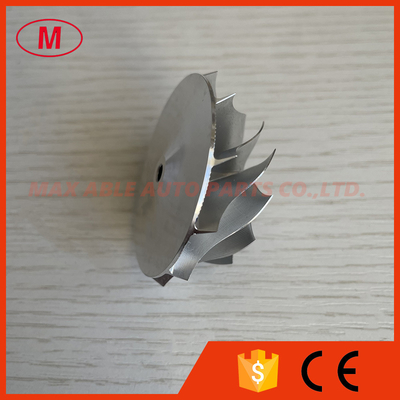 TD03 forward 37.50/48.00mm 11+0blades Point Milling Snake Curve,Twisted Blade Performance Turbo billet compressor wheel