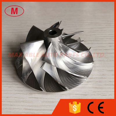 TD05H forward 49179-02712 56.24/75.00mm 6+6 blades turbo aluminum 2618/milling/ Billet compressor wheel for 49179-02712