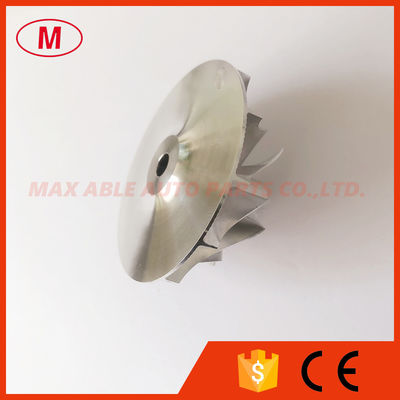 K26 5326-123-2201 46.20/65.94mm 6+6 BLADES Turbo aluminum 2618/milling/Billet compressor wheel for Lancia 5326-970-7040