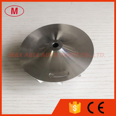 PT55 MIL0063, 22155, 00429 55.08/76.20mm 6+6blades point milling turbo milling/aluminum 2618/billet compressor wheel