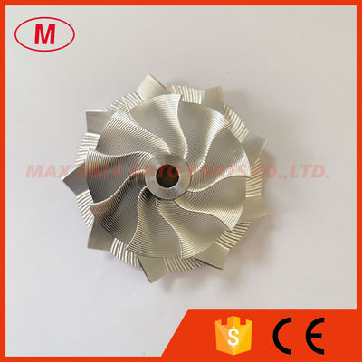 GT15-25 38.62/52.19mm 729612-0005 9+0 Blades Point Milling Snake Curve Performance Twisted Blade billet compressor wheel