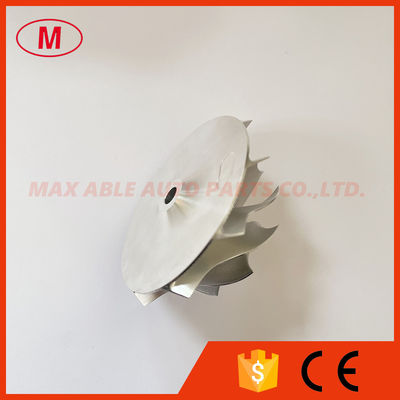 GT15-25 38.62/52.19mm 729612-0005 9+0 Blades Point Milling Snake Curve Performance Twisted Blade billet compressor wheel