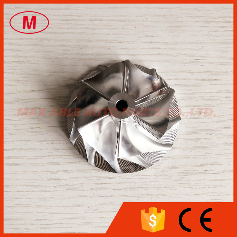 TD05H forward 49179-02712 56.24/75.00mm 6+6 blades turbo aluminum 2618/milling/ Billet compressor wheel for 49179-02712
